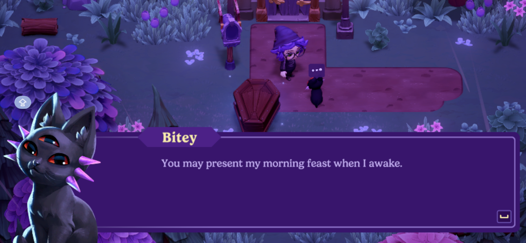Having two black cats of my own, I can attest this is exactly what they say to me every night